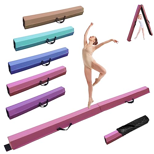 SportBob schwebebalken Kinder Schwebebalken klappbar Balken Gymnastik 300cm PU Leder schwebebalken für zuhause balancierbalken Balance Beam Training Beam für Kinder, Fitness/Training/Turnen von SportBob