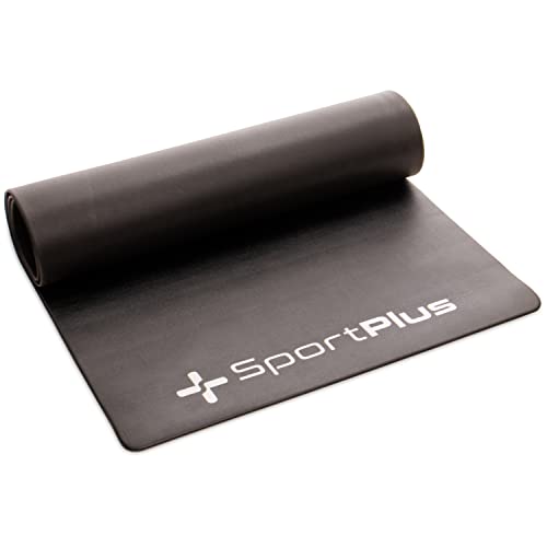 SportPlus Bodenschutzmatte für Heimtrainer, Hometrainer & Fitnessfahrräder, schadstoffgeprüft, strapazierfähig, Maße ca. 120x70x0,6cm (LxBxH) von SportPlus