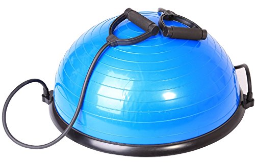SportPlus Balance Ball Halbkugel inkl. Traningsbänder, ca. 62 cm Durchmesser, Balance Trainer für Gleichgewicht & Stabilität, Nutzergewicht bis 120 kg, SP-GB-001 von + SportPlus