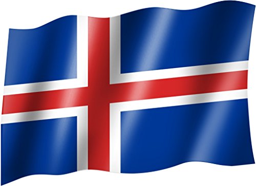 Flagge/Fahne ISLAND Staatsflagge/Landesflagge/Hissflagge mit Ösen 150x90 cm, sehr gute Qualität von Sportfanshop24