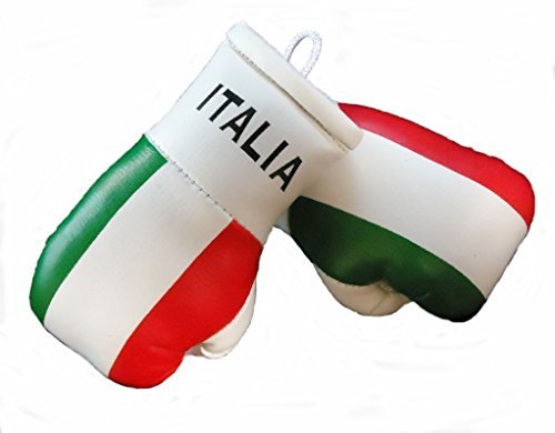 Mini Boxhandschuhe Italien, 1 Paar (2 Stück) Miniboxhandschuhe z. B. für Auto-Innenspiegel von Sportfanshop24