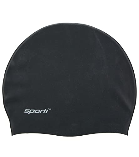 Sporti Silikon-Badekappe (schwarz) von Sporti