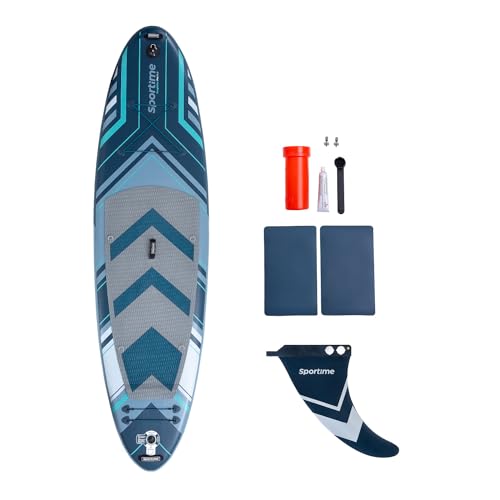 Sportime Stand Up Paddling Board Seegleiter Pro Set| Touring Board, Finne und Reparatur-Set | In 6 Größen | Gladiator-SUP-Board Serie | Formstabil, hart & steif | 3-fache Kantenverstärkung von Sportime