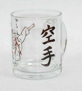 Sportland Glas Tasse mit Motiv Karate Figur von Sportland