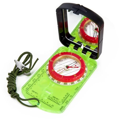 Compass Military Marching Compass with Bag for Camping Fluoreszenz von Sportneer