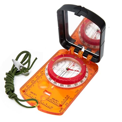 Compass Military Marching Compass with Bag for Camping orange Farbe von Sportneer