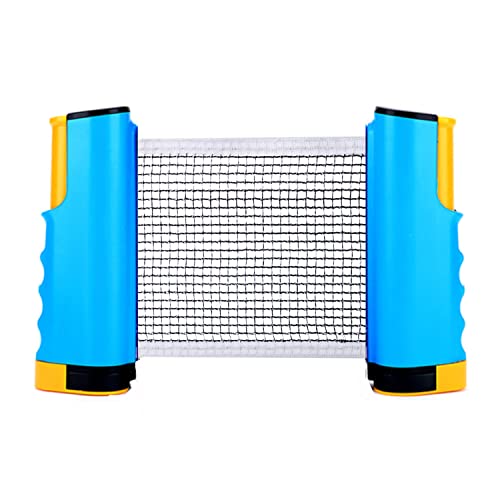 Sportout Tischtennisnetze Tischtennis Netze, Justierbarer Einziehbares Netz Ping Pong Ersatznetz, Beweglicher Reisehalter ideal für alle Arten von tischen- 170(max) x 19cm (Blue) von Sportout