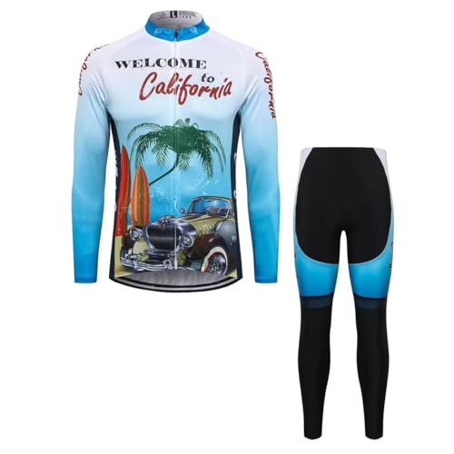 Sports Thriller Rider STR Fahrradbekleidung für Herren Fahrradtrikots Langarm Radtrikot und Hosen Anzug Medium von Sports Thriller Rider