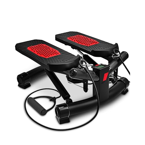 Sportstech 2in1 Twister Stepper mit Power Ropes - STX300 Modell 2021 Drehstepper & Sidestepper für Anfänger & Fortgeschrittene, Up-Down-Stepper mit Multifunktions-Display, Hometrainer Widerstand von Sportstech