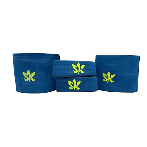Fußball Schienbeinschonerhalter und Stutzenhalter Set (blau) von Sportswear Kingdom