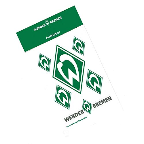 SV Werder Bremen Aufkleberkarte Raute grün Aufkleber, Sticker 6-teilig - Plus Lesezeichen I Love Bremen von Sportverein Bremen