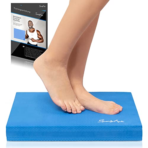 SportyAnis® Balance-Pad inkl. Übungsheft - Innovatives Balance-Kissen zur Stärkung der Tiefenmuskulatur und Steigerung von Balance, Stabilität und Gleichgewicht (Blau) von SportyAnis