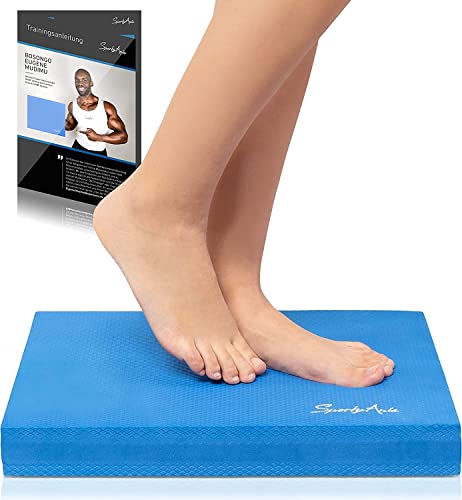 SportyAnis® Balance-Pad inkl. Übungsheft - Innovatives Balance-Kissen zur Stärkung der Tiefenmuskulatur und Steigerung von Balance, Stabilität und Gleichgewicht (XXL Blau) von SportyAnis
