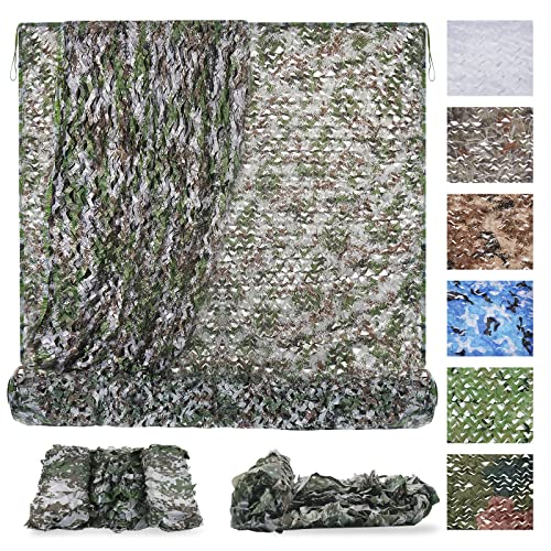 Sposuit Tarnnetz, Tarnnetz, 3 x 6 m, für den Außenbereich, Camouflage-Schattennetze, Wald, Militär, Jagd, Jalousie, Netze zum Abdecken, Geburtstagsparty-Dekorationen, Sonnenschutz usw von Sposuit