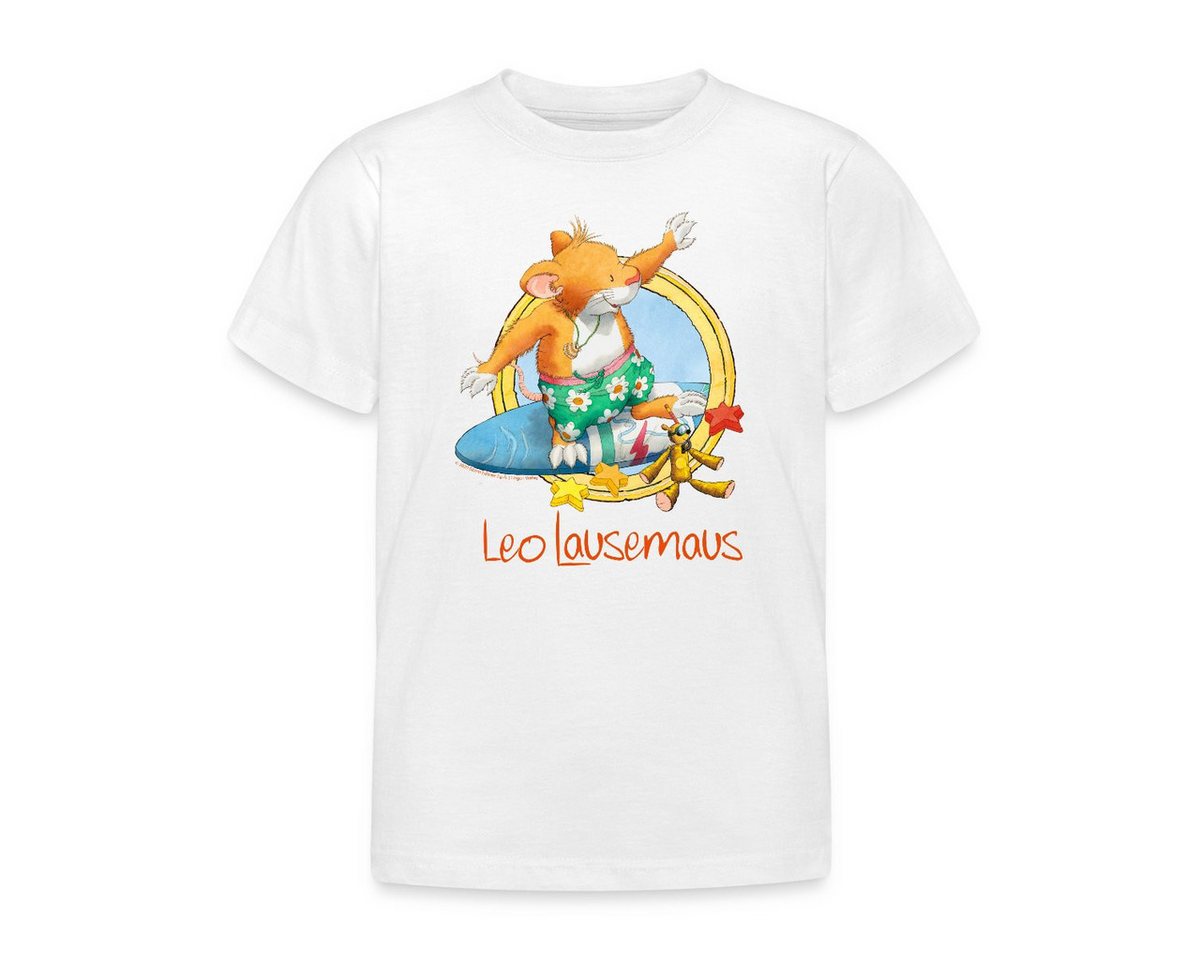 Spreadshirt T-Shirt Leo Lausemaus Sommer Surfer Urlaub Kinder T-Shirt (1-tlg) von Spreadshirt