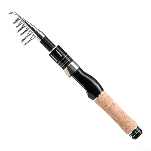 Leichte und 1 x 61 m Mini-Angelrute mit glatter Mechanik für spannendes Angeln ((schwarz 180)) von Springwillfly