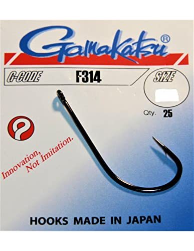 Gamakatsu F314 Angelhaken mit Öhr / 25 stück/Fly Hooks/Fliegenhaken (1/0) von Spro