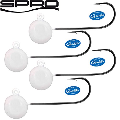 Spro Freestyle Micro Jig 22 Glow White - 4 Jigköpfe zum Jiggen & Faulenzen mit Gummifischen, Jighaken für Gummiköder, Bleiköpfe, Gewicht/Länge/Hakengröße:3.0g - 2.9cm - Gr. 2 von Spro