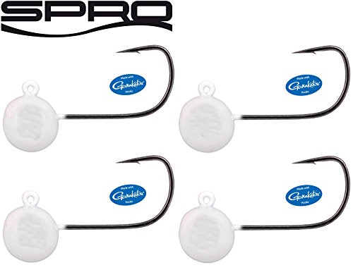 Spro Freestyle Micro Jig 29 Glow White - 4 Jighaken zum Ultra Light Angeln, Jigköpfe für Gummiköder, Bleiköpfe zum Spinnfischen, Gewicht/Länge/Hakengröße:2.0g - 2.4cm - Gr. 2 von Spro