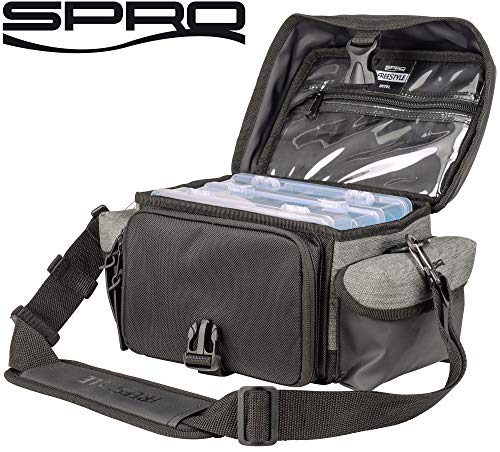 Spro Freestyle Side Bag 20x17x13cm - Kunstködertasche für Wobbler, Gummifische & Jigs, Angeltasche, Ködertasche, Tackletasche von Spro