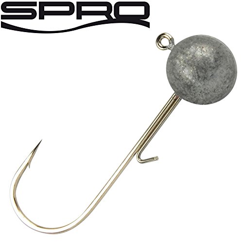 Spro Round Jighead Jig 22 - Jighaken für Gummifische, Jigkopf für Gummiköder, Jigköpfe für Jigs & Shads, Bleikopf, Bleiköpfe, Größe/Gewicht/Packungsinhalt:Gr. 3/0 / 18g / 3 Stück von Spro