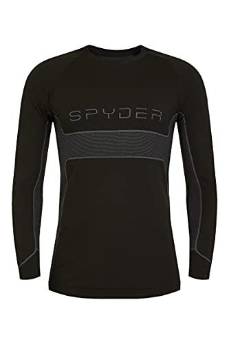 Spyder Herren Momentum Crew Neck Base Layer Top T-Shirt, schwarz, X-Large von Spyder