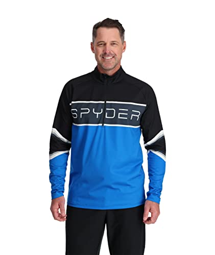 Spyder Herren Premier T-neck Shirt, Medium Blue, S EU von Spyder