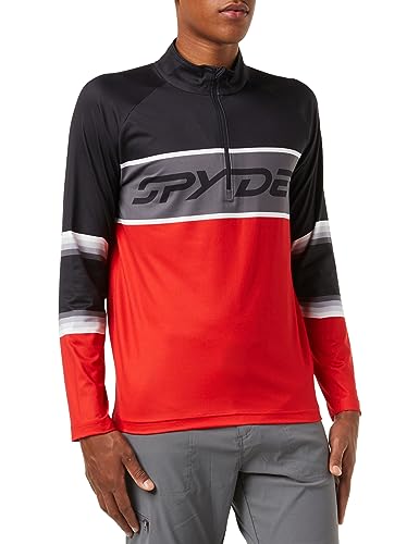 Spyder Premier Zip T-Neck T-Shirt für Herren, Vulkan, L von Spyder