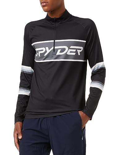 Spyder Premier Zip T-Neck T-Shirt für Herren, Schwarz, M von Spyder