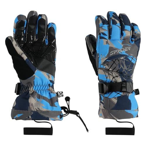 Spyder OVERWEB GLOVES, Jungen, Camouflage Aether Blue, M von Spyder