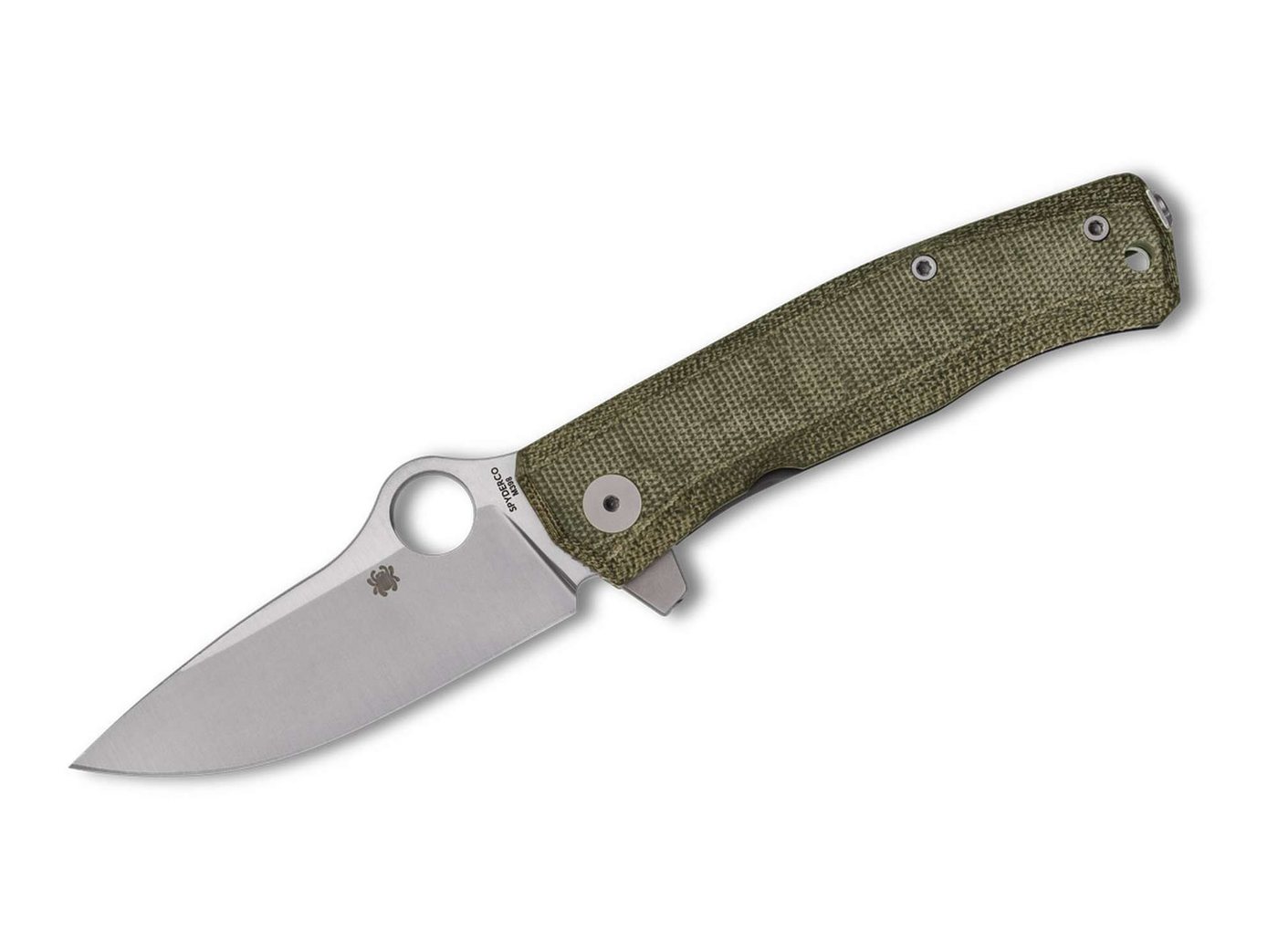 Spyderco Taschenmesser Spyderco SpyMyto Flash Batch Green Micarta PlainEdge von Spyderco