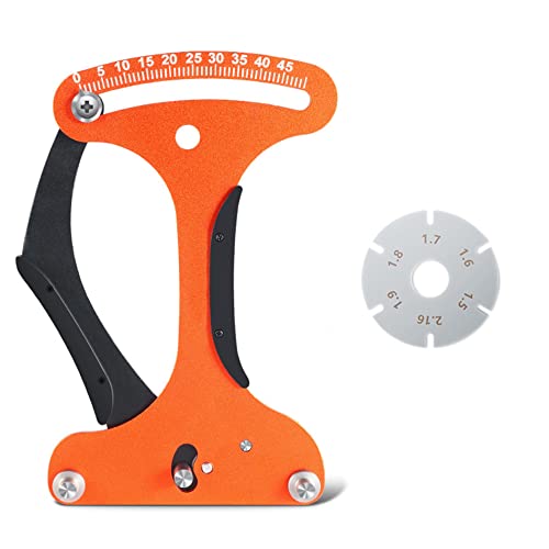 Fahrradspeichen Tension Speichenspannungsmesser Fahrrad Speichenspanner Einstellwerkzeug Fahrradspeichen Tension Meter mit Speichenschlüssel für Fahrradspeichenspannung testen (1 Stück: Orange) von Sqxaldm
