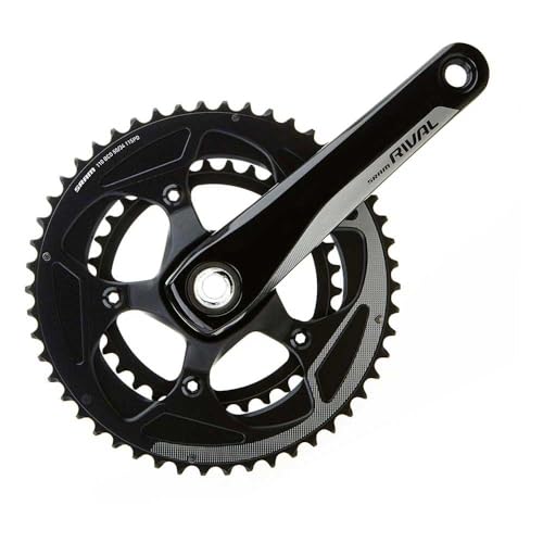 Sram Road Unisex – Erwachsene Kurbel und Garnitur Rival 22 Kurbelgarnitur, schwarz, 175mm von Sram