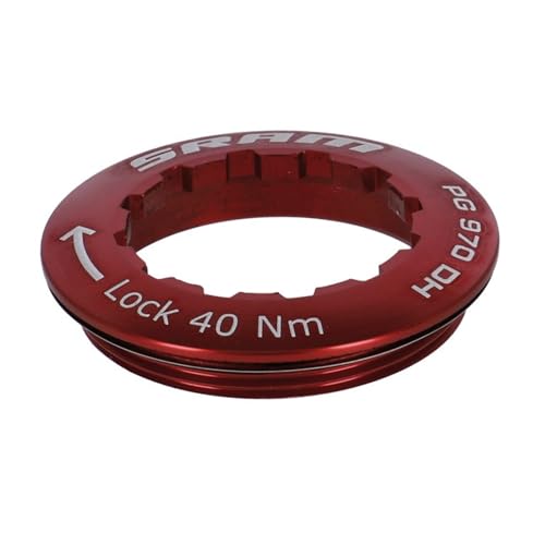 SRAM Unisex – Erwachsene Ersatzteil Kassetten Lockring 11T für PG-970 DH Ritzel, Rot, 11 Zähne von Sram