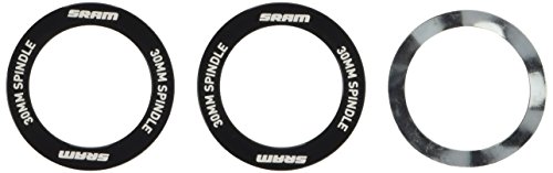SRAM Unisex – Erwachsene Ersatzteil Scheiben Wellenscheiben-Kit BB30 Dämpfer & -Komponenten, Schwarz, One Size von Sram