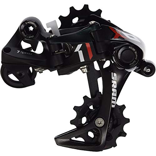 Sram Schaltwerk X01 DH Type 3.0 10-Fach, schwarz-rot, mittellanger Käfig, 00.7518.111.001 von Sram