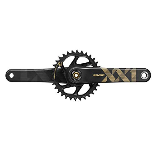 Sram Unisex – Erwachsene Eagle Dub Kurbelgarnitur, schwarz-Gold, 175mm von Sram