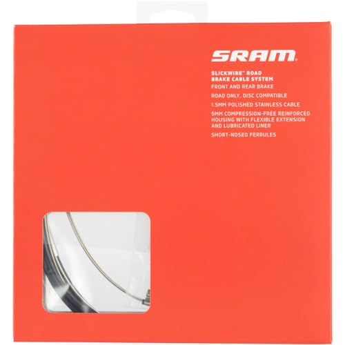 Sram Unisex – Erwachsene Slick Wire Road Bremszug, Schwarz, 5mm von Sram