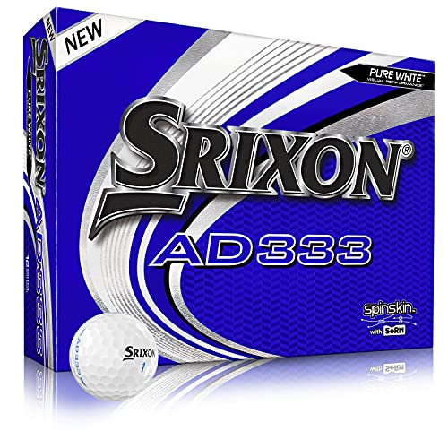 Srixon AD333 9 White– 12 Golfbälle – Hochleistung Distanz und Kontrolle - Geringe Kompression - Widerstandsfähig und Beständig - Premium Golf Equipment und Golf Geschenke von Srixon