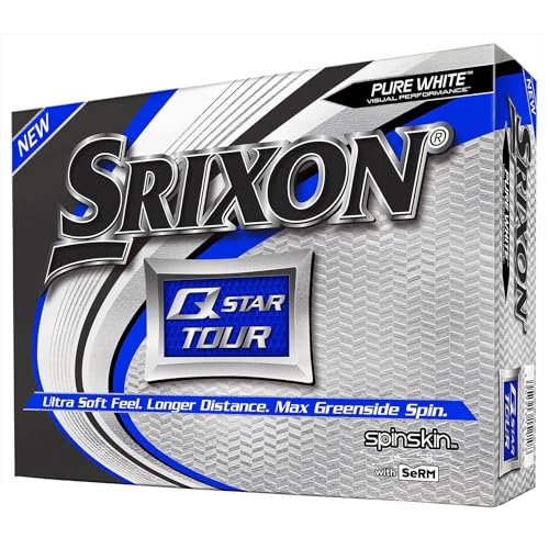 Srixon Q-Star Tour 3 White — 12 Golfbälle — Leistung und Power — 3 Stück — Urethan — Golfzubehör und hochwertige Geschenke von Srixon