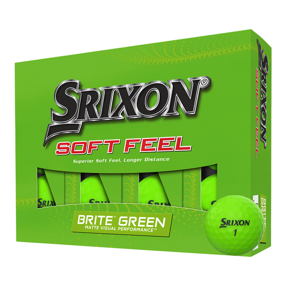 Srixon Green Comfortable Soft Feel Brite 12 Golf Ball Pack | American Golf, One Size von Srixon