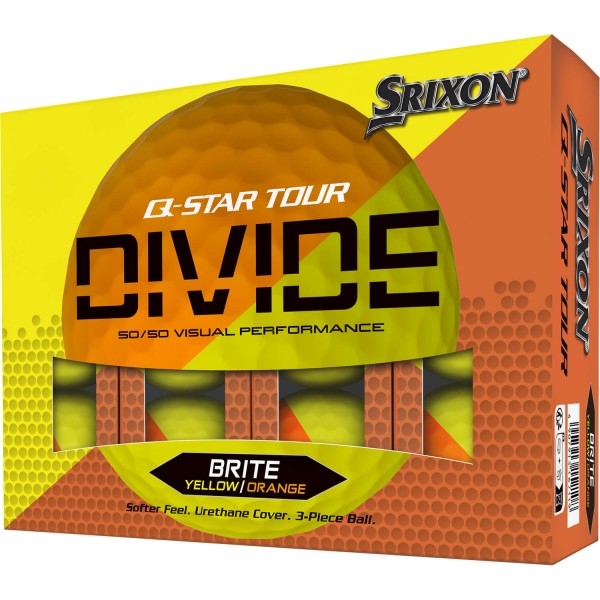 Srixon Q-Star Tour Divide 2 Golfbälle gelborange von Srixon