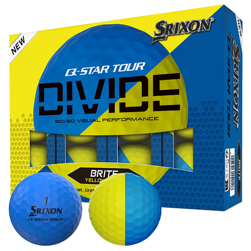 'Srixon Q-Star Tour Divide &#039;24 Golfball 12er blau/gelb' von Srixon