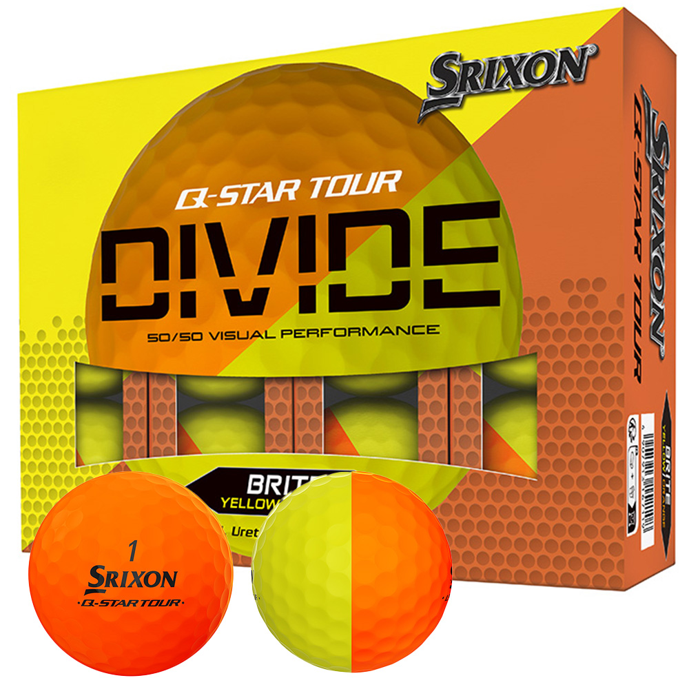 'Srixon Q-Star Tour Divide &#039;24 Golfball 12er orange/gelb' von Srixon