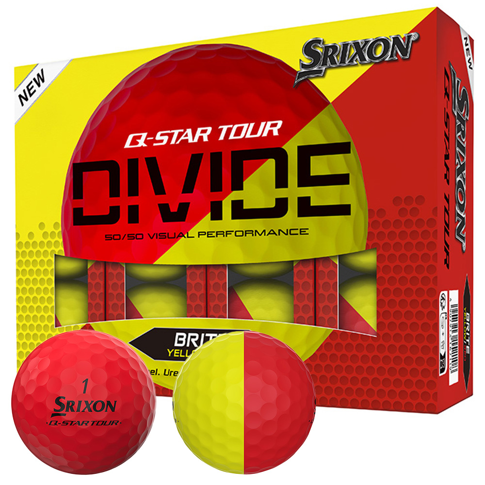 'Srixon Q-Star Tour Divide &#039;24 Golfball 12er rot/gelb' von Srixon