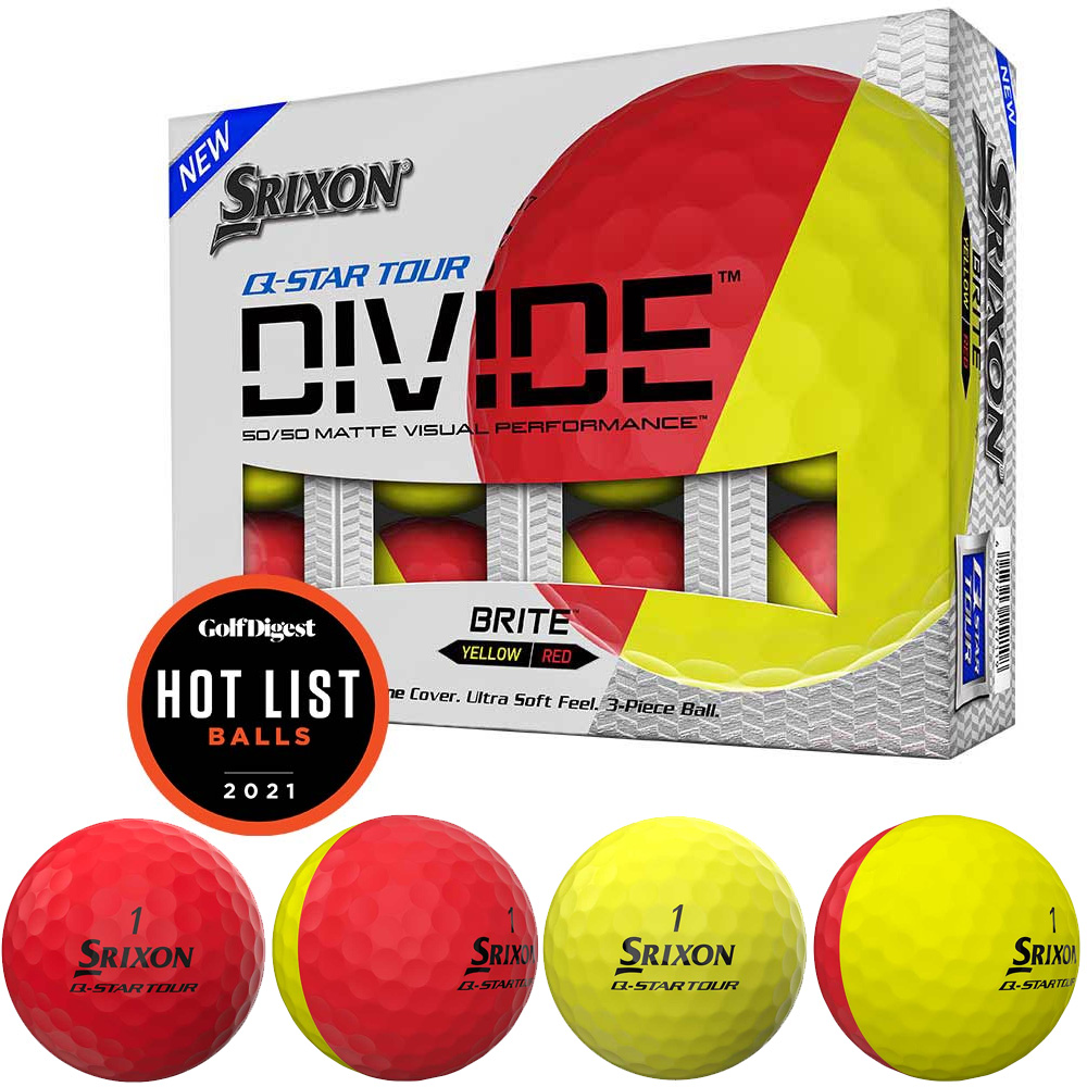 'Srixon Q-Star Tour Divide Golfball 12er rot/gelb' von Srixon