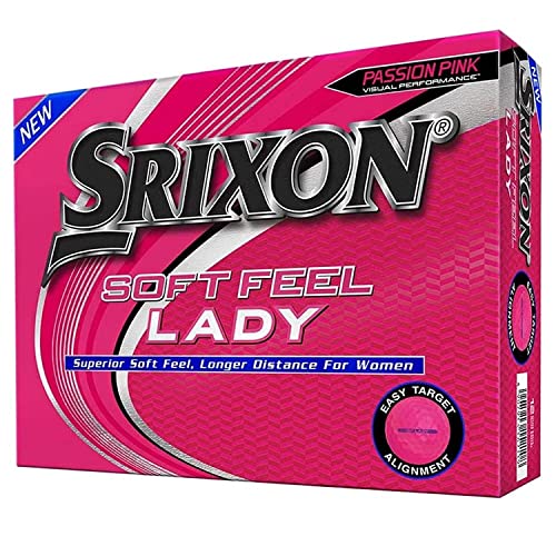 Srixon Soft Feel Lady Pink – 12 Golfbälle – Distanz und Geringe Kompression Golfbälle für Männer - Golf Geschenke und Golf Equipment von Srixon