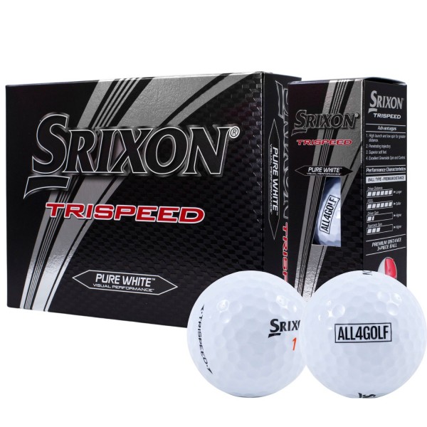 Srixon Trispeed x All4Golf Golfbälle - 12er Pack weiß von Srixon