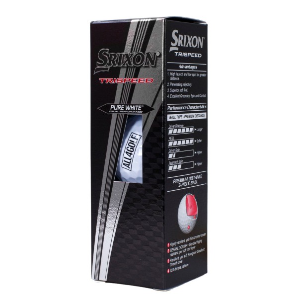 Srixon Trispeed x All4Golf Golfbälle - 3er Sleeve weiß von Srixon