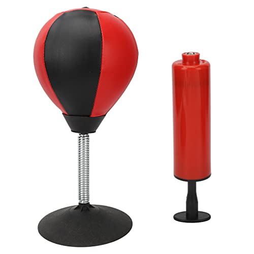 Desktop-Boxsack Stress Buster Indoor-Boxausrüstung Tisch-Punchingball mit Großem Saugnapf Rotschwarz von Srliya